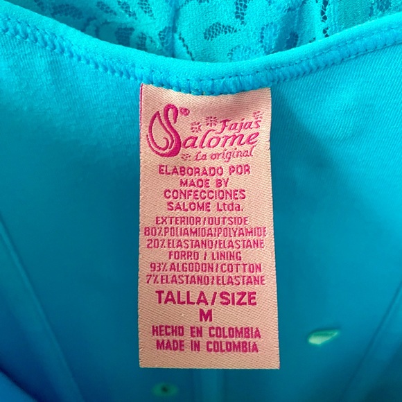 Bustier/Corset—Cerulean Blue Salomé Brand w Matching Lace Bolero (Orig Colombia) - Picture 8 of 9